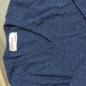 VTG Cashmist V-Neck Sweater Vintage‎ Beautiful Blue size Large by Puritan